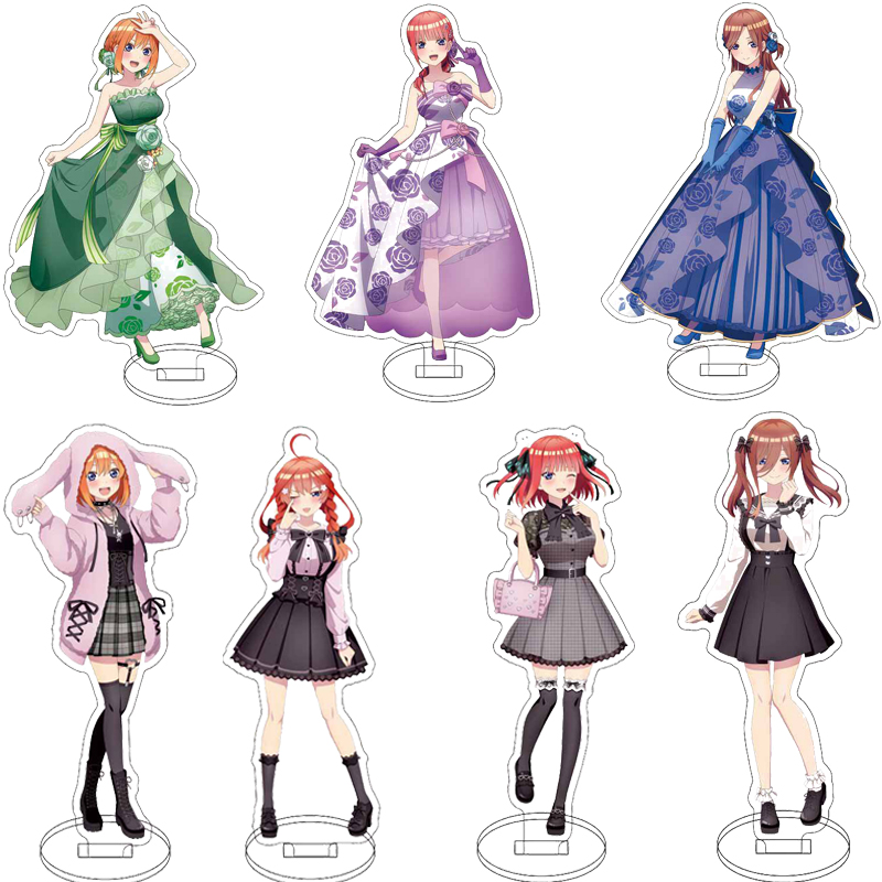 Anime Merchandise Collection - 16cmのアニメアクリルスタンド。『五等分の花嫁』の登場人物、中野伊月、中野柚子、中野一花のコスプレフィギュア。装飾品やギフトとしても最適。