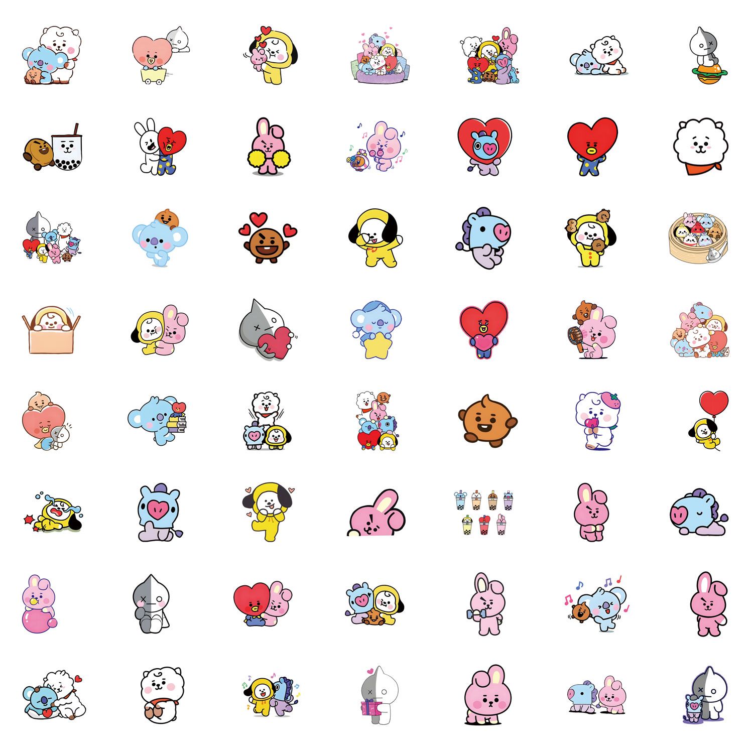 BT21のアニメグッズ、かわいいキャラクターのステッカー、カ - Anime Merchandise Mugs のレビューと価格